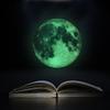 Alnicov 11.8 Inch Luminous Moon Wall StickerGlow in The Dark Moon Decor,Perfect Ceiling Wall Decor for Bedroom Living Room Birthday Decor Green view 3
