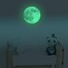 Alnicov 11.8 Inch Luminous Moon Wall StickerGlow in The Dark Moon Decor,Perfect Ceiling Wall Decor for Bedroom Living Room Birthday Decor Green view 4