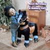 PonyCycle Ride on Horsey Toddler Ride on Toys for Boys Classic Model U (with Brake/ 30" Height/Size 3 Rocking Horse for Age 3-4) Ride on Horse Toys Mechanical Animal Plush Black Ux326 view 2