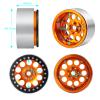 RC-Hub 4Pcs 2.2" Beadlock Wheels Rims for 1/10 Axial SCX10 90048 RR10 TRX-4 RC Crawler Car (Orange+Black) view 4