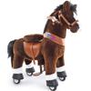 PonyCycle Horse Ride on Toy for Toddlers Boy Toys Classic Model U (with Brake/ 30" Height/Size 3 for Age 3-4) Giddy up Riding Horse Rocking Horse Rides Chocolate Brown Ux321 view 1