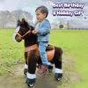PonyCycle Horse Ride on Toy for Toddlers Boy Toys Classic Model U (with Brake/ 30" Height/Size 3 for Age 3-4) Giddy up Riding Horse Rocking Horse Rides Chocolate Brown Ux321 view 2