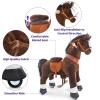 PonyCycle Horse Ride on Toy for Toddlers Boy Toys Classic Model U (with Brake/ 30" Height/Size 3 for Age 3-4) Giddy up Riding Horse Rocking Horse Rides Chocolate Brown Ux321 view 4