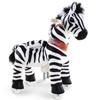 PonyCycle Ride on Zebra Boys and Girls Ride on Toys Classic Model U (with Brake/ 30" Height/Size 3 for Age 3-5) Pony Cycle Ride on Horse Plush Mechanical Animals Toys Zebra Model Ux368 view 1