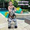 PonyCycle Ride on Zebra Boys and Girls Ride on Toys Classic Model U (with Brake/ 30" Height/Size 3 for Age 3-5) Pony Cycle Ride on Horse Plush Mechanical Animals Toys Zebra Model Ux368 view 2