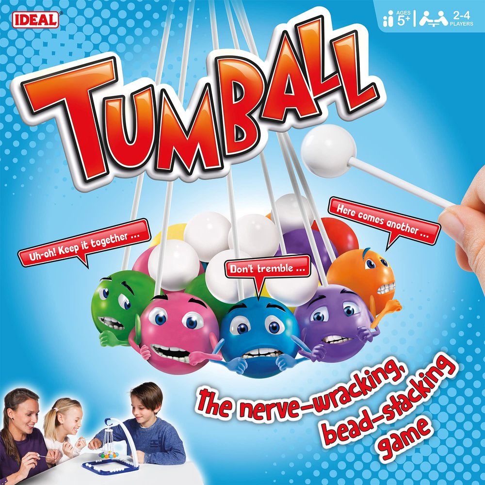 Ideal | Tumball: The Nerve-wracking, Bead-Stacking Game!| Family Games | for 2-4 Players | Ages 5+