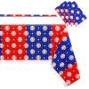 3 Pieces Baseball Tablecloth Baseball Party Decorations Disposable Baseball Table Covers Plastic Baseball Birthday Party Supplies Decorations for Baseball Event Party, 51.2 x 86.6 Inches view 1
