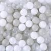 MoonxHome Ball Pit Balls for Toddlers, BPA Free Crush Proof Plastic Toy Balls for Ball Pit, Children's Water Toys, Ideal Gift for Christmas for Play Tent 2.15" Pack of 100 White Clear and Light Grey view 1