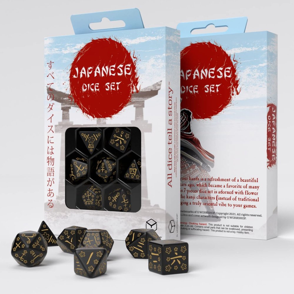 Q-Workshop Japanese Dice Set Deep Night Firefly