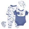 Reborn Dolls Baby Boy Clothes 5 Pcs Set Elephant Clothing for 20-22 Inch Reborn Newborn Baby Doll Clothes view 1