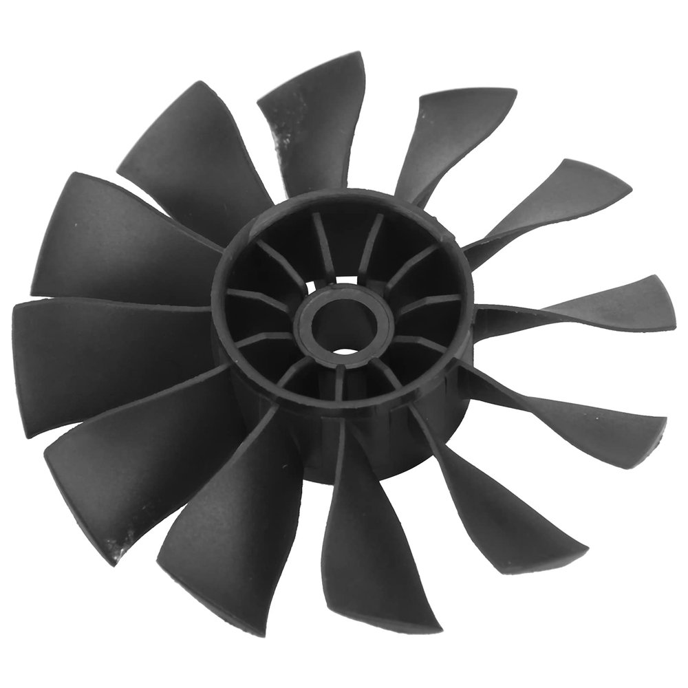 Dilwe RC Duct Fan 50mm, Duct Fan 12-Blade Propeller Plastic Duct Fan Accessories for RC Airplanes/Boats Black(Clockwise)