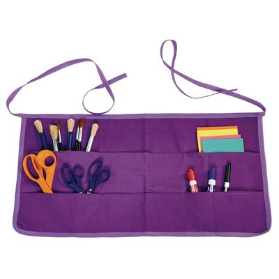 Colorations All-Purpose Adult Size Utility Apron, Pocket Belt for Teachers and Artists, Holds paintbrushes, pens, Scissors, Ties in Back