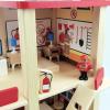BBtinker Wooden Fire Station Playset, Multicolor 3-Level Pretend Play Dollhouse with Figures, Truck, Helicopter and Accessories, Preschool Learning Educational Toys for Toddlers Kids Age 3 and up view 2