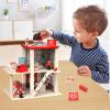 BBtinker Wooden Fire Station Playset, Multicolor 3-Level Pretend Play Dollhouse with Figures, Truck, Helicopter and Accessories, Preschool Learning Educational Toys for Toddlers Kids Age 3 and up view 3
