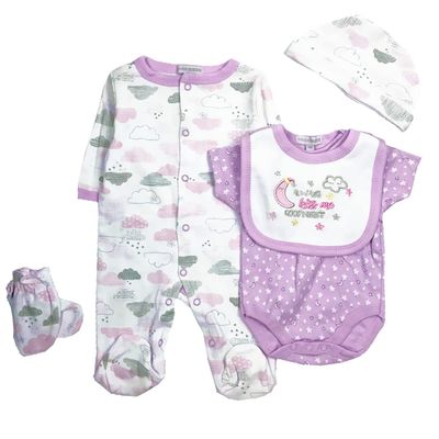Reborn Baby Dolls Clothes Outfits 22 Inch Girl Clothing Accessories 5 Pcs Set for 20-23 Inch Newborn Reborn Dolls
