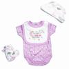 Reborn Baby Dolls Clothes Outfits 22 Inch Girl Clothing Accessories 5 Pcs Set for 20-23 Inch Newborn Reborn Dolls view 3