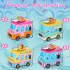 Outus 16 Pieces Ice Cream Party Favors Ice Cream Truck Shape Treat Boxes Summer Goodie Candy Boxes Sprinkles Themed Baby Shower Kids Birthday Party Centerpieces Table Decor Supplies view 2