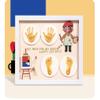 006 3D Paper-Cut Hand and Foot Inkpad Photo Frame, Modern Astronaut Newborn Photo Album, Keepsake Scrapbook Journal to Record Milestones, Boy & Girl Shower Gifts view 1