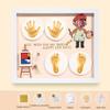 006 3D Paper-Cut Hand and Foot Inkpad Photo Frame, Modern Astronaut Newborn Photo Album, Keepsake Scrapbook Journal to Record Milestones, Boy & Girl Shower Gifts view 2