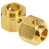 4Pcs Vgoohobby Brass 12mm Hex Hubs Adapter Extension Combiner Counterweight Compatible with Traxxas TRX-4 RC4WD D90 Redcat Gen7 RC 1/10 Crawler Car (8mm Thickness) view 4