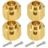4Pcs Vgoohobby Brass 12mm Hex Hubs Adapter Extension Combiner Counterweight Compatible with Traxxas TRX-4 RC4WD D90 Redcat Gen7 RC 1/10 Crawler Car (9mm Thickness) view 1
