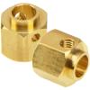 4Pcs Vgoohobby Brass 12mm Hex Hubs Adapter Extension Combiner Counterweight Compatible with Traxxas TRX-4 RC4WD D90 Redcat Gen7 RC 1/10 Crawler Car (9mm Thickness) view 4
