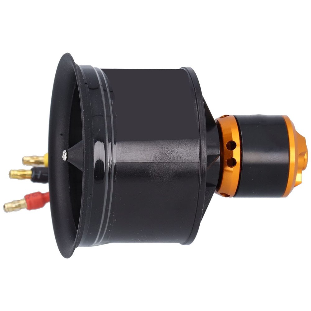 50mm RC Electric Ducted Fan,45A 12 Blade Brushless Motor,50mm EDF for RC Jets and Drones with Clockwise 4600KV,25.8mm Diameter,11.1V DC,550W Max Power