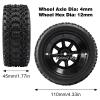 Aimrock 1/10 Pre-Mounted 12mm Hex Short Course SC Trucks Wheels and Tires Combo, Out Dia. 4.3'' for Slash Losi Tenacity Blackout SC Exceed RC Buggy Car, Set of 4 view 2