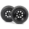 Aimrock 1/10 Pre-Mounted 12mm Hex Short Course SC Trucks Wheels and Tires Combo, Out Dia. 4.3'' for Slash Losi Tenacity Blackout SC Exceed RC Buggy Car, Set of 4 view 4