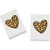 Azeeda 2 x 45mm 'Leopard Print Heart' Erasers/Rubbers (ER00027696) view 1