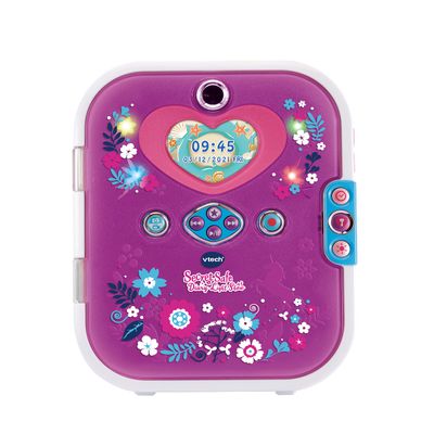 VTech Purple Secret Safe Diary Light Show, Interactive Girls Diary, Secret Diary for Girls with Face Recognition, Photos & More, Gifts for Girls with Games, Ages 5, 6, 7+ Year Olds, 2.8x14.7x18.2cm