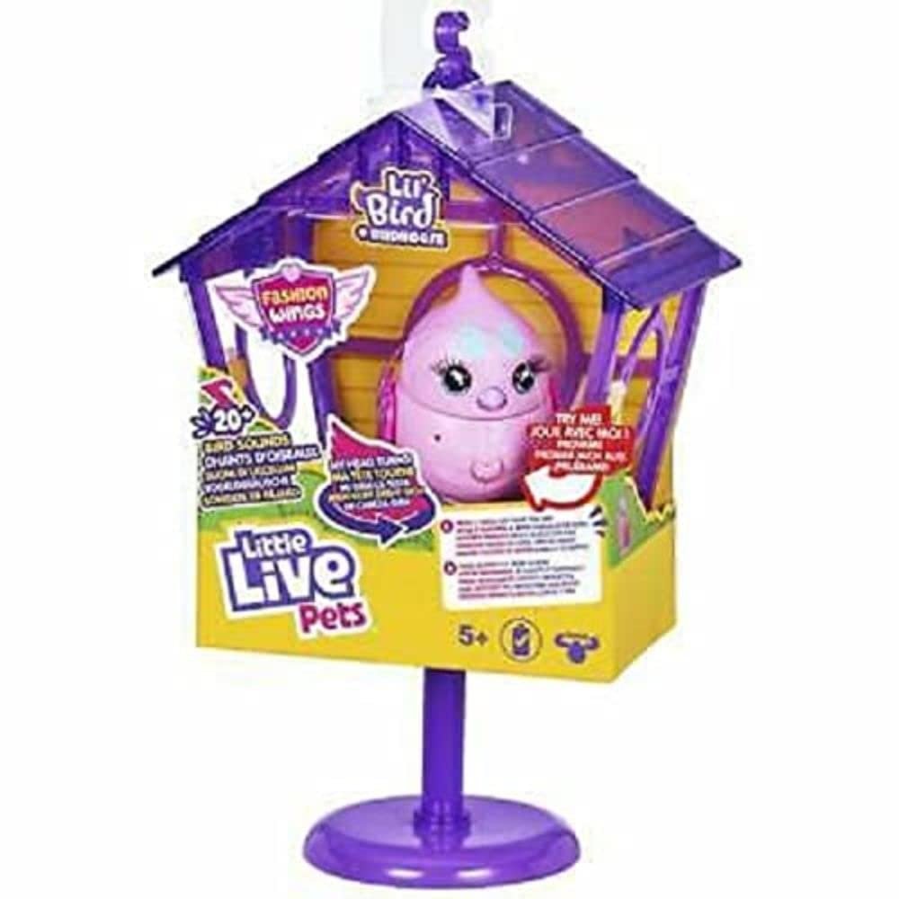 Little Live Pets Lil' Bird and House, Playset & Interactive, Animated Electronic Bird, Sounds, Record & Playback, Sings, Head Turns - as seen on TV!