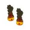LITKO Flaming Wreckage Marker | Burning Wreckage | Miniature Wargame Fire Marker | Compatible with DND, Pathfinder, TTRPG, Flame of War, Bolt Action, and Other Miniature Games (Dial) view 1