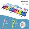 Floor Piano Mat for Kids  Large 4ft. Portable Play Mat  24 Keys, 8 Inbuilt Sounds  Completed Set with 2 Maracas, Tambourine, and Flute  Ideal Gift for Ages 3+  Non-Slip, Compact & Portable - USA view 2