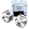 Luck Lab Date Decider Dice - Date Night Decider with Velvet Storage Bag (Dinner & A Movie Decider Dice) view 1