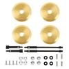 4Pack Vgoohobby RC 4mm Brass Wheel Hub Knuckle Counterweight Front Rear Wheel Axle Drive Shaft Joint Compatible with Axial SCX24 Deadbolt AXI90081 AXI00002 AXI00001 1/24 RC Crawler Car view 1