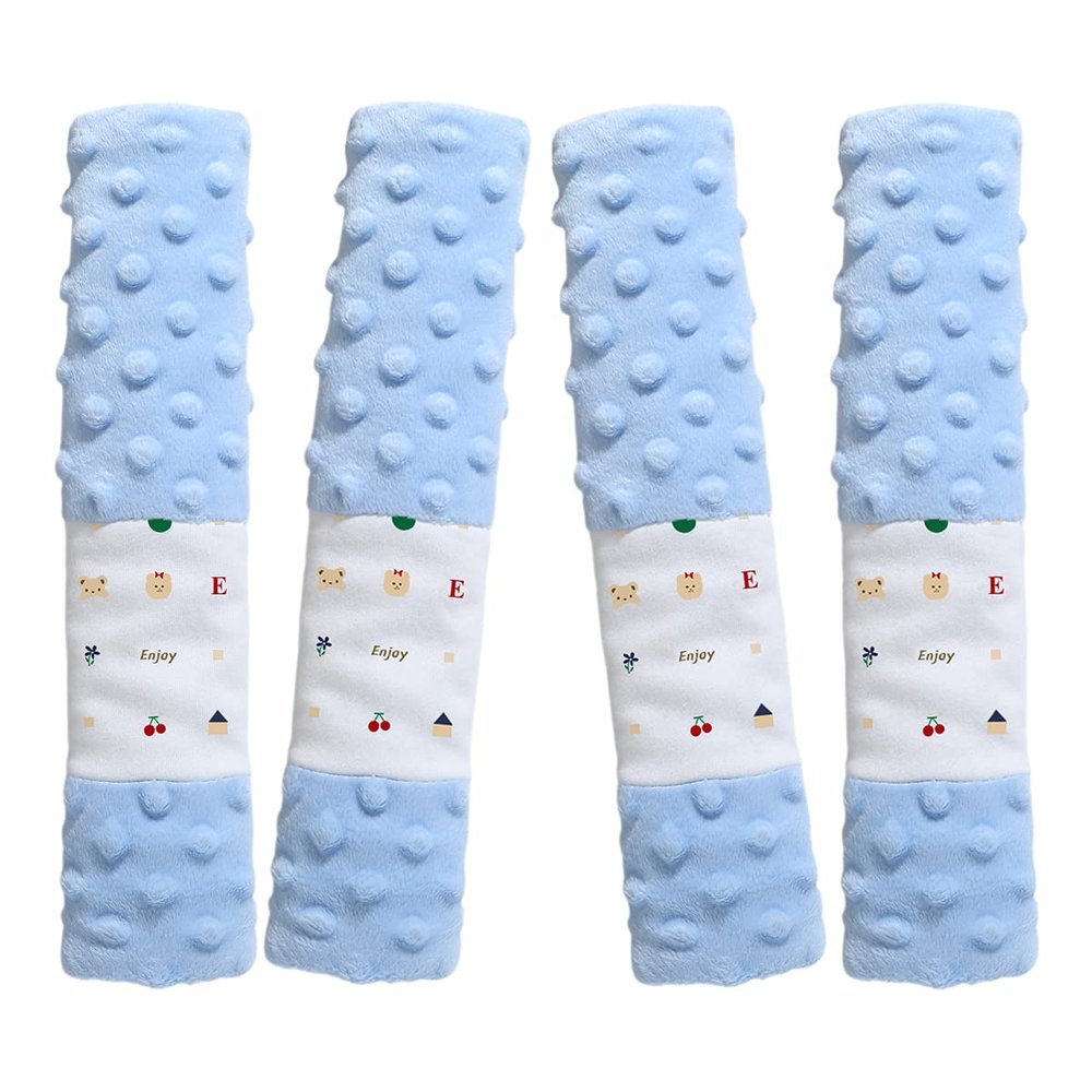 1 one enjoy 4 Pack Car Seat Belt Straps Cover for Baby Kids, Baby Carrier Straps Covers Stroller Strap Pads Baby Car Seat Belt Neck Covers for Baby(9.8'X2.2''inch)