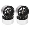 4Pcs Vgoohobby Aluminum 2.2" RC Beadlock Wheels Rims 35mm Compatible with 1/10 RC Axial Wraith RR10 YETI SCX10 D90 Traxxas TRX4 CC01 Crawler Car (Black) view 1
