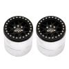 4Pcs Vgoohobby Aluminum 2.2" RC Beadlock Wheels Rims 35mm Compatible with 1/10 RC Axial Wraith RR10 YETI SCX10 D90 Traxxas TRX4 CC01 Crawler Car (Black) view 2