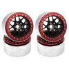 4Pcs Vgoohobby Aluminum 2.2" RC Beadlock Wheels Rims 35mm Compatible with 1/10 RC Axial Wraith RR10 YETI SCX10 D90 Traxxas TRX4 CC01 Crawler Car (Red) view 1