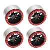 4Pcs Vgoohobby Aluminum 2.2" RC Beadlock Wheels Rims 35mm Compatible with 1/10 RC Axial Wraith RR10 YETI SCX10 D90 Traxxas TRX4 CC01 Crawler Car (Red) view 2