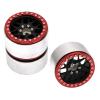4Pcs Vgoohobby Aluminum 2.2" RC Beadlock Wheels Rims 35mm Compatible with 1/10 RC Axial Wraith RR10 YETI SCX10 D90 Traxxas TRX4 CC01 Crawler Car (Red) view 4