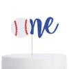 Baseball 1st Birthday Banner - Crown, High Chair Banner, Cake Flag, All-Star Theme Decoration view 1