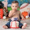Baseball 1st Birthday Banner - Crown, High Chair Banner, Cake Flag, All-Star Theme Decoration view 4