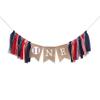 Baseball 1st Birthday Banner - All-Star Crown, High Chair Banner, Cake Flag, Our Little All-Star Decoration view 1