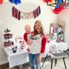 Baseball 1st Birthday Banner - All-Star Crown, High Chair Banner, Cake Flag, Our Little All-Star Decoration view 4