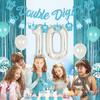 10th Birthday Decorations for Girls Teal Blue Double Digits Party Supplies Turquoise Banner Cake & Cupcake Topper Tenth Birthday Garland Number 10 Foil Balloon for 10 Year Old Party Decorations view 2