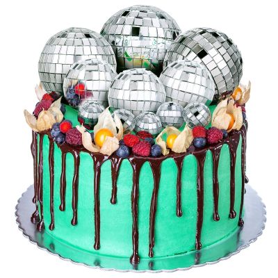 11 Pcs Disco Balls Cake Toppers Birthday Party Decorations Small Disco Ball Table Centerpiece Decor for 70s Themed Dance Party Supplies (Silver)