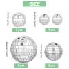 11 Pcs Disco Balls Cake Toppers Birthday Party Decorations Small Disco Ball Table Centerpiece Decor for 70s Themed Dance Party Supplies (Silver) view 2