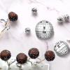 11 Pcs Disco Balls Cake Toppers Birthday Party Decorations Small Disco Ball Table Centerpiece Decor for 70s Themed Dance Party Supplies (Silver) view 3